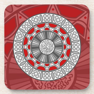 Aztec ontmoet Alien Square Coaster Onderzetter