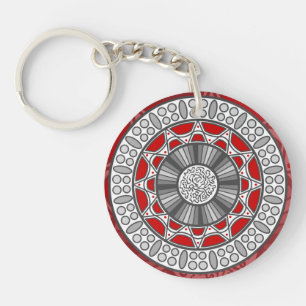 Aztec ontmoet buitenaardse acryl Sleutelhanger