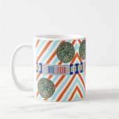 Aztec Oranje Stripe Mok (Links)