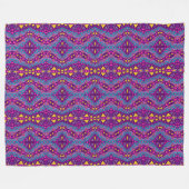 Aztec Paars Pattern Fleece Deken (Voorkant (Horizontaal))