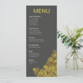 Aztec Paisley Gele kool menu Geel (Staand voorkant)