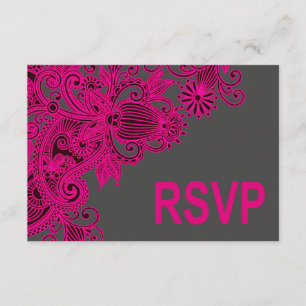 Aztec Paisley RSVP fuschia charbon