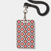 Aztec-patroon Badge (Achterkant met lanyard)