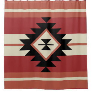 Aztec-patroon Douchegordijn