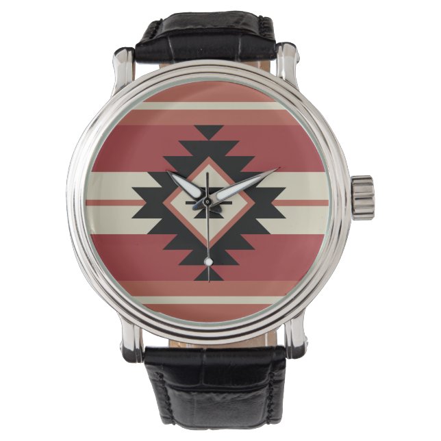Aztec-patroon Horloge (Voorkant)