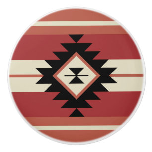 Aztec-patroon Keramische Knop