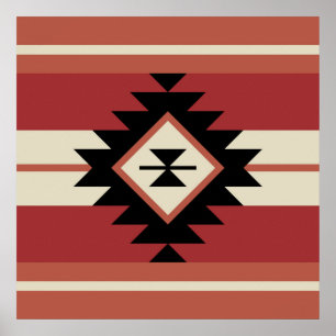 Aztec-patroon Poster