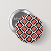Aztec-patroon Ronde Button 5,7 Cm (Voorkant /achterkant)