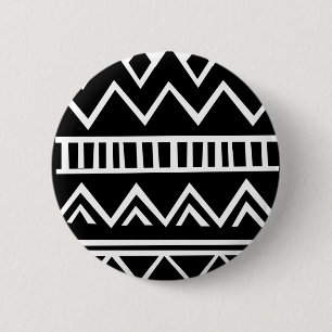 Aztec-patroon Ronde Button 5,7 Cm