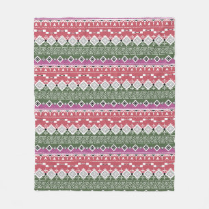 Aztec-patroon, strepen. fleece deken