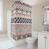 Aztec patroon.  tribale achtergrond douchegordijn (In situ)