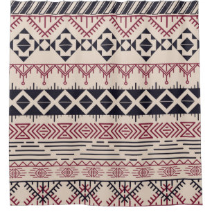 Aztec patroon. tribale achtergrond douchegordijn