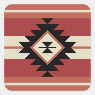 Aztec-patroon Vierkante Sticker