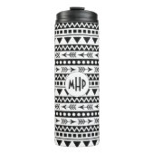Aztec Pattern aangepaste monogram tumbler Thermosbeker (Voorkant)