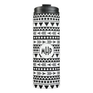 Aztec Pattern aangepaste monogram tumbler Thermosbeker