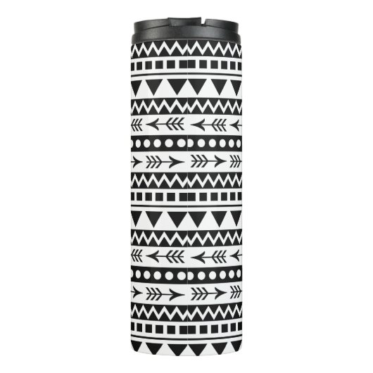 Aztec Pattern aangepaste monogram tumbler Thermosbeker (Achterkant)