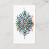 Aztec Pattern Boho Boutique Salon Visitekaartje (Voorkant)
