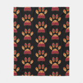 Aztec Pattern Dog Paw Fleece Deken (Voorkant)