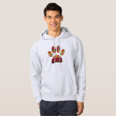 Aztec Pattern Dog Paw Print Hoodie (Voorkant volledig)