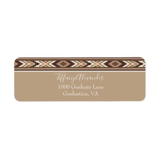 Aztec Pattern Etiket (Voorkant)