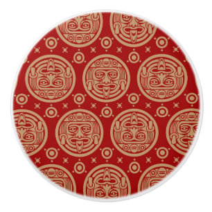 Aztec Pattern Keramische Knop