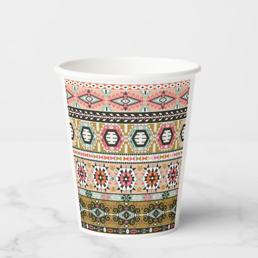 Aztec Pattern Papieren Bekers (Voorkant)