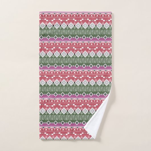 Aztec pattern, stripes. (Serviette à main)