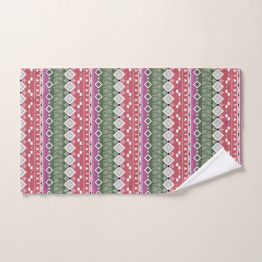 Aztec pattern, stripes. (Serviette à main)
