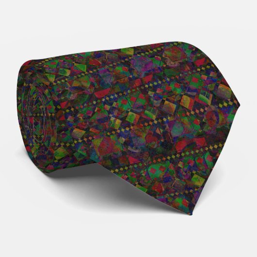 Aztec Pattern Stropdas (Opgerold)