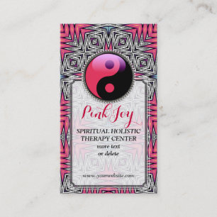 Aztec Pink Joy YinYang New age Visitekaartje Yoga