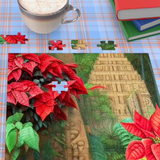 Aztec Poinsettias #1 Legpuzzel