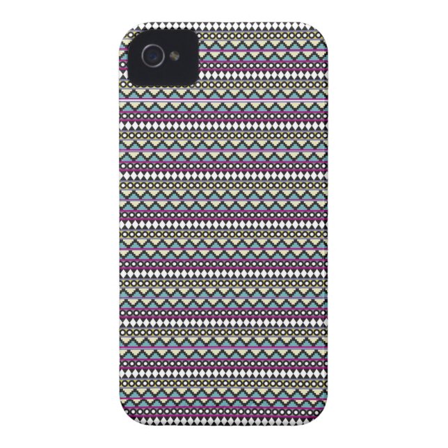 Aztec Print iPhone 4/4S Hoesje (Achterkant)