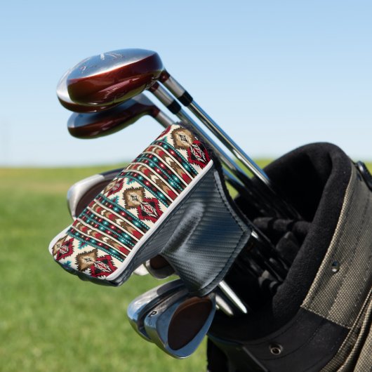 Aztec Red Golfheadcover (Insitu)