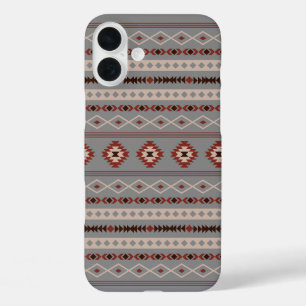 Aztec Roest Cream Bruin Grijs Gemengde Motieven Pa iPhone 16 Plus Hoesje