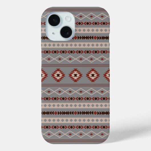 Aztec Roest Cream Bruin Grijs Gemengde Motieven Pa Case-Mate iPhone Case (Achterkant)