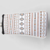 Aztec rood grijs wit gemengd motieven patroon golfheadcover (Voorkant)