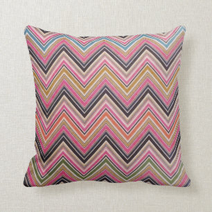 Aztec roze roze roodgroene Chevron Girly Pattern Kussen