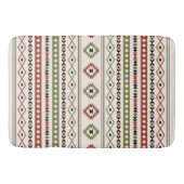 Aztec Rust Green Blk Crm Mixed Motifs (V) Pattern Badmat (Voorkant)