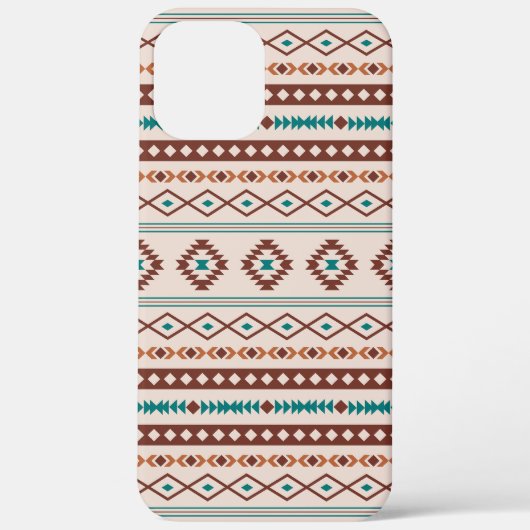 Aztec Rusts Blauwgroen Cream Mixed Motifs Pattern Case-Mate iPhone Case (Achterkant)
