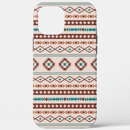 Aztec Rusts Blauwgroen Cream Mixed Motifs Pattern Case-Mate iPhone Case (Achterkant)