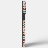 Aztec Rusts Blauwgroen Cream Mixed Motifs Pattern Case-Mate iPhone Case (Achterkant / Rechts)