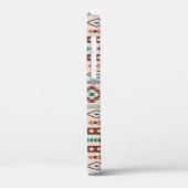 Aztec Rusts Blauwgroen Cream Mixed Motifs Pattern Case-Mate iPhone Case (Achterkant / Links)