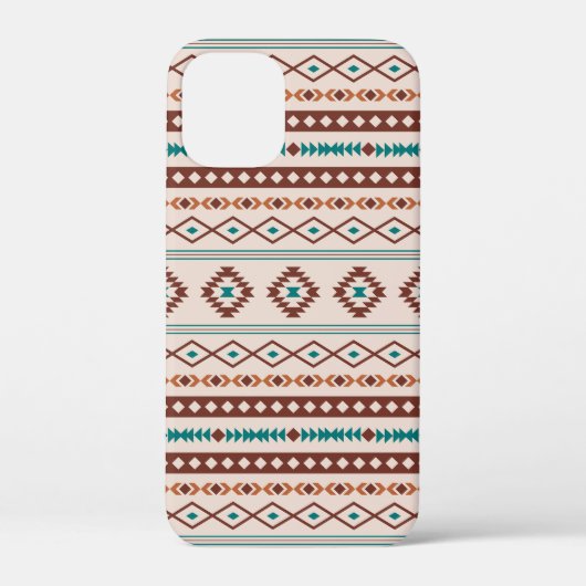 Aztec Rusts Blauwgroen Cream Mixed Motifs Pattern Case-Mate iPhone Case (Achterkant)