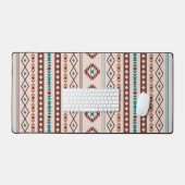 Aztec Rusts Blauwgroen Cream Mixed Motifs V Patter Bureaumat (Keyboard & Muis)