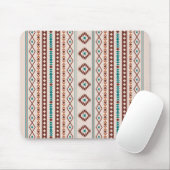 Aztec Rusts Blauwgroen Cream Mixed Motifs V Patter Muismat (Met muis)