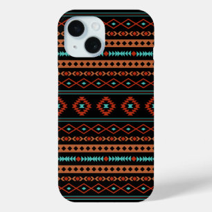 Aztec Rusts Blauwgroen zwarte gemengde motieven