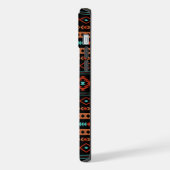 Aztec Rusts Blauwgroen zwarte gemengde motieven iPhone Hoesje (Linkerkant)