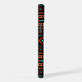 Aztec Rusts Blauwgroen zwarte gemengde motieven iPhone Hoesje (Rechterkant)