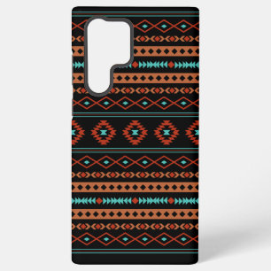 Aztec Rusts Blauwgroen zwarte gemengde motieven Samsung Galaxy Hoesje