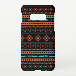 Aztec Rusts Blauwgroen zwarte gemengde motieven Samsung Galaxy S10E Hoesje